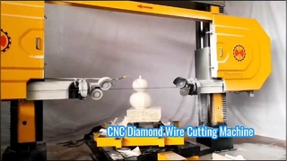 Máquina de serra de fio diamantado CNC de 5 eixos de alta precisão para perfilamento de pedra complexo e escultura 3D