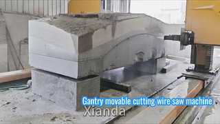 Máquina de corte de serra de fio de diamante móvel de pórtico industrial para fabricação de bloco de granito