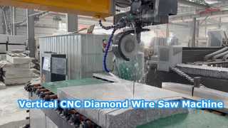 Máquina vertical de serra de fio diamantado CNC para mármore granito