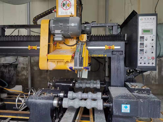 qualidade  PLC / CNC Four Pcs Baluster Cutting Machine For Pillar，column Base And Column Caps Roadblock fábrica