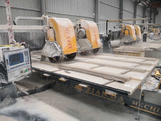 Máquina de perfilamento linear 15kw do PLC do multi granito do mármore da função