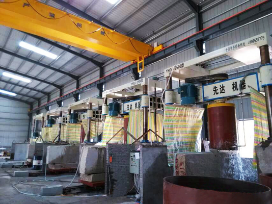 Máquina de corte de pedra de quatro cilindros para lâminas de coluna