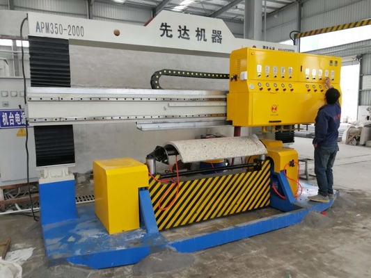 Máquina de polimento de lajes de pedra circulares CNC 1300 mm comprimento de processamento