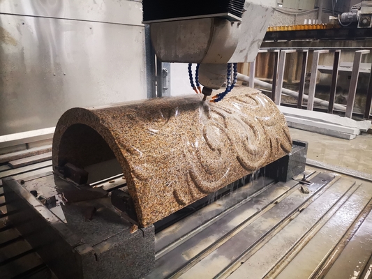 Máquina de escultura de colunas de lajes de arco de 4 eixos para mármore Ganite Bulestone Jade Agate