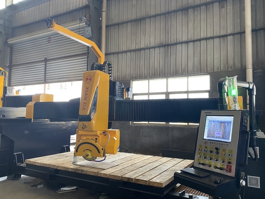 Máquina de corte de borda de pedra de ponte de 5 eixos para cortar e moldar granito