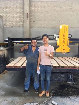 Máquina de corte de pedra de ponte infravermelha de precisão com motor de 15/18.5/22kw