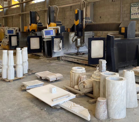 Máquina de escultura de pedra de 4 eixos CNC