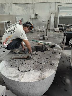 Máquina de perfuração para lápides, lanternas de pedra, lavatório
