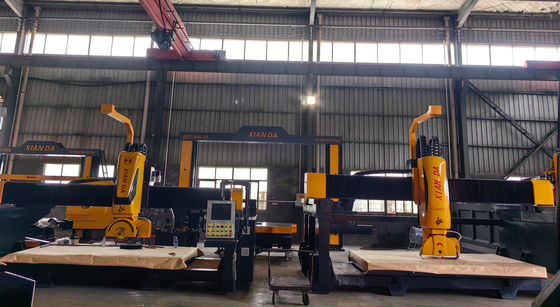 Máquina de corte de ponte de pedra de 5 eixos poderosa para linhas de forma arbitrária