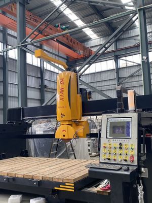 Máquina de corte de ponte de pedra de 5 eixos poderosa para linhas de forma arbitrária