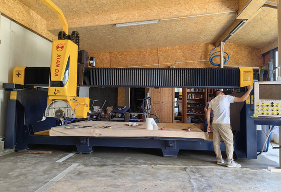 Sistema italiano 5 eixos CNC ponte serrada fresagem máquinas de cozinha pia bancão formas especiais