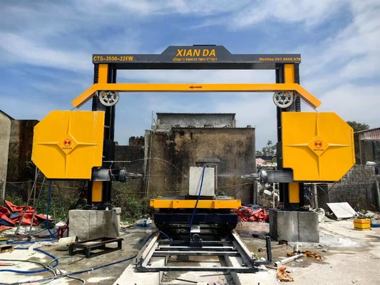 Máquina CNC de serragem de fio de diamante com 4 volantes para corte de pedra industrial