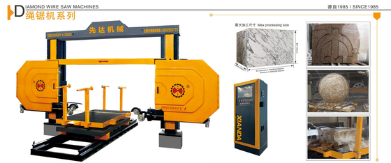 Máquina CNC de 4 eixos para serrar fios de diamante com sistema de controlo automático para mármore, granito