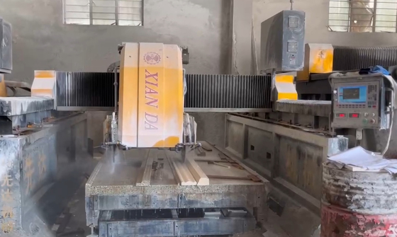 Máquina de Corte e Fresagem Linear Tipo Ponte de Pedra de Alta Precisão | CNC Controlado para Perfis de Mármore/Granito