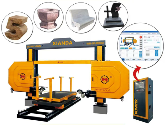 Máquina de corte de pedra de precisão para formas especiais e desenhos curvos de 4 eixos CNC