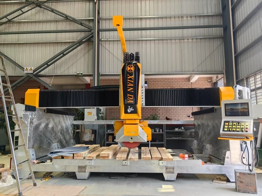 Itália Software 5 eixos CNC Granito Marble Tile Cutter Stone Cutting and Sink Cutting Milling Engraving Bridge Saw Machine na América