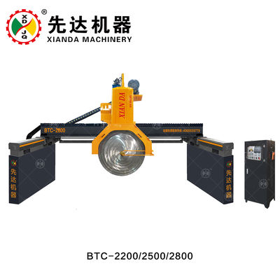 Cortador automático de blocos de pontes multiblades com diâmetro máximo da lâmina 2800 mm e comprimento máximo de processamento 3600 mm para mármore de granito