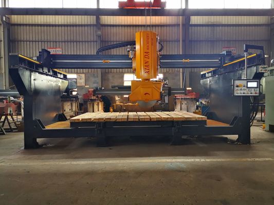 Infrared Middle Block Bridge Cutting Machine with 3200*2000mm Worktable 0-85° Tilting and 0-90° Rotation for Granite & Marble