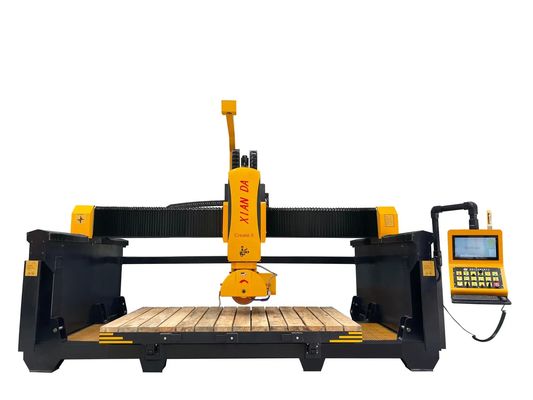 5-Axis CNC Bridge Saw Cutting Machine with 3400x2000mm Worktable and 0°-360° Head Rotation for Granite and Marble