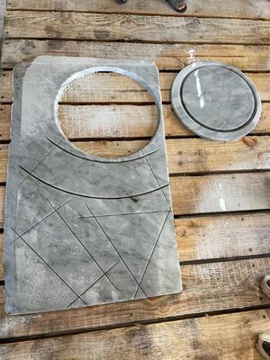 Máquina de corte de serra de ponte CNC de 5 eixos com mesa de trabalho de 3400x2000 mm e rotação da cabeça de 0°-360° para granito e mármore