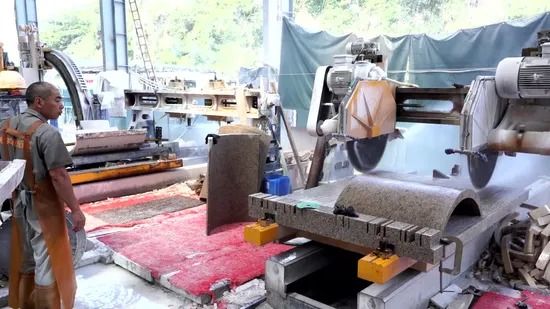 Máquina Automática de Corte de Bordas de Pedra de Alta Precisão de Duas Fatias para Acabamento de Lajes de Coluna