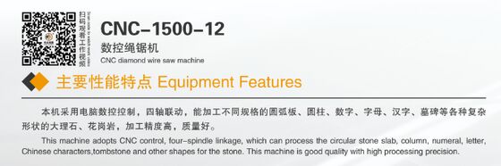 Máquina compacta de serra de fio diamantado CNC de 4 eixos para perfilagem de mármore e granito - Máquina de corte de pedra pequena com certificado CE