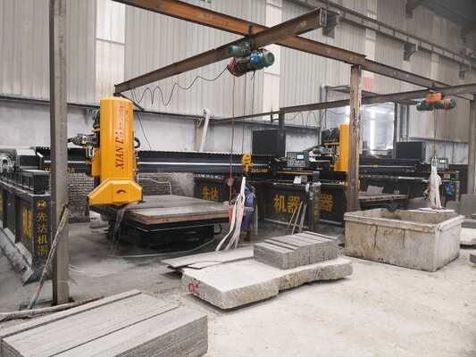 Máquina de corte PLC de pedra de ponte de laser de infravermelho, adequada para o processamento de lajes de mármore e granito em larga escala