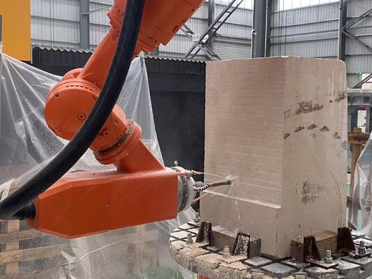 Máquina de corte de pedra por robô CNC de 6 eixos com comando interpolado e fuso BT40 para escultura em larga escala até 3100 mm