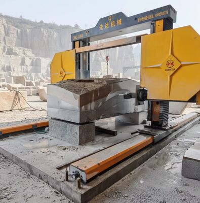 Máquina de serra de arame de diamante móvel com 3500*3500*2200mm de tamanho máximo de processamento e controle CNC/PLC para corte de pedra de alta precisão