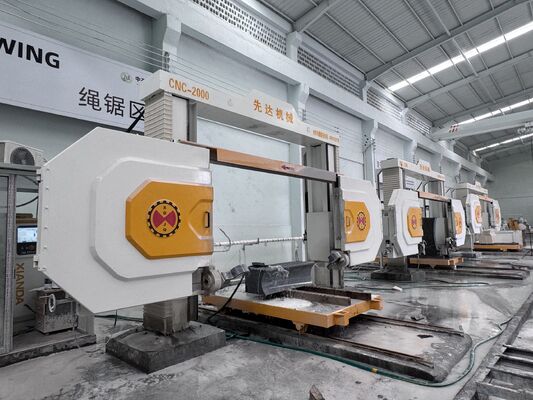 Máquina de serragem de fio de diamante de controlo CNC com alta precisão de corte e ligação de quatro eixos para corte de pedra