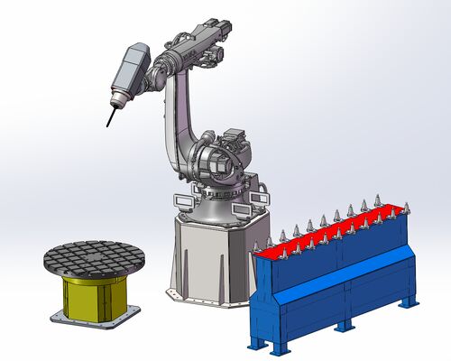 Máquina de corte de pedra de robô CNC de 6 eixos com comando interpolado e fuso BT40 para escultura em larga escala de 3100 mm
