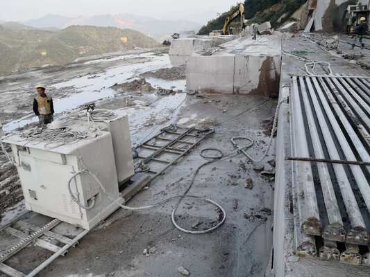 Máquina automática de serra de fio de diamante com controle CNC de alta precisão para corte de pedra