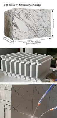 Máquina de serra de arame de diamante cerâmica espumada com 2000mm*2500mm*1200mm de tamanho máximo de processamento, motor principal de 7,5kw e velocidade de arame de 20-40m/s