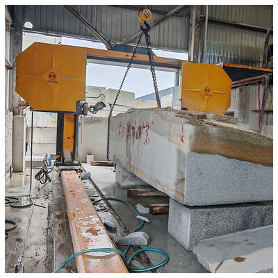 Máquina de corte de serra de fio de diamante móvel de pórtico industrial para fabricação de bloco de granito