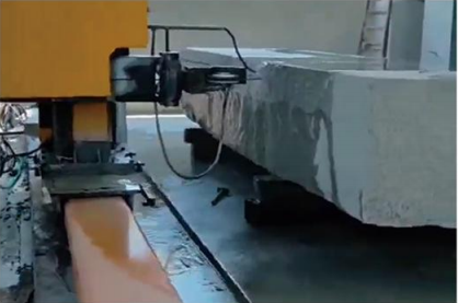 Máquina de serra de arame CNC móvel com quatro rodas volantes para corte de blocos de pedra grandes 3500 × 3500 × 2200 mm