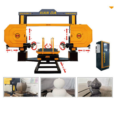 Máquina de serra de fio diamantado CNC de 5 eixos de alta precisão para perfilamento de pedra complexo e escultura 3D