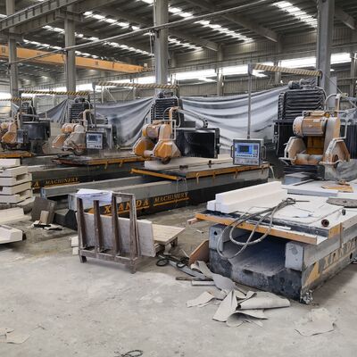 Máquina de Perfilagem de Linha de Pedra com Controle PLC, Corte de Lâmina Dupla e Estrutura de Aço Soldado de Alta Resistência