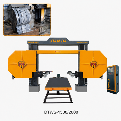 Máquina de Serra de Fio Diamantado com Alta Capacidade de Corte Oferecendo Tamanho de Carrinho 1300 2500mm e Tamanho Máximo de Processamento 3000 3000 1500mm para Corte
