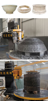 Máquina de Perfilagem de Capitel e Base de Coluna PLC para Mármore e Granito