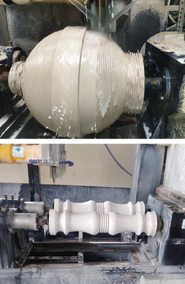 PLC/CNC Controle duas máquinas de corte de baluster para granito de mármore