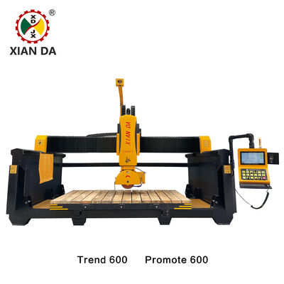 Xianda Trend 600 & Promote 600 Máquina de corte de pedra CNC 5 eixo ponte para granito Quartz Countertop molde de pedra artificial moagem