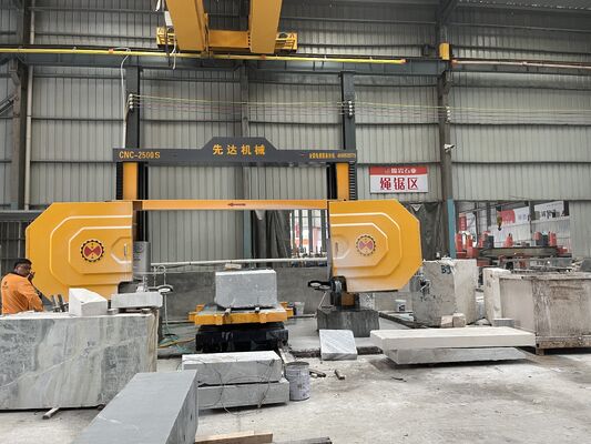 Máquina CNC de Serra de Arame Diamante com Fuso de 11KW e Redutor de Alta Precisão e Servomotor para 2500*3000*1500mm de Corte de Pedra