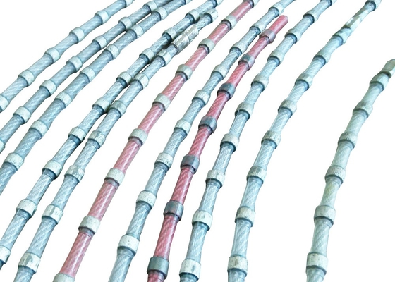 Linha de mármore velocidade da pedra 25-35m/S de Diamond Coated Wire Saw For do bloco