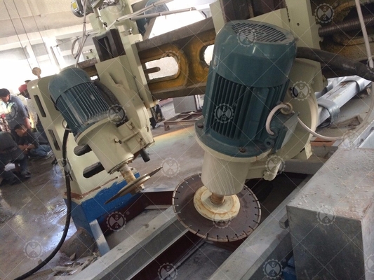 Máquina de corte da laje da pedra de quatro lâminas para a laje circular da coluna da laje