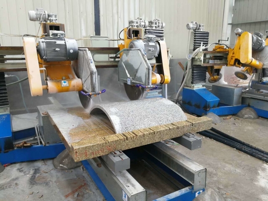 Máquina do aparamento da laje da coluna da máquina de corte da borda da pedra de quatro lâminas