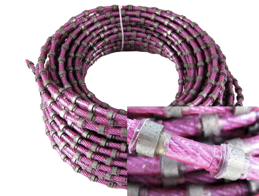 Linha de mármore velocidade da pedra 25-35m/S de Diamond Coated Wire Saw For do bloco