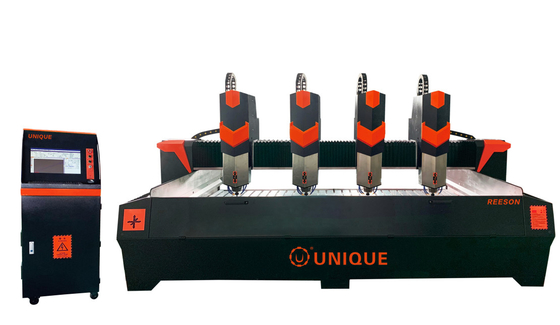 Linha central do granito 3 que cinzela a máquina de gravação da pedra do router do CNC da máquina de corte
