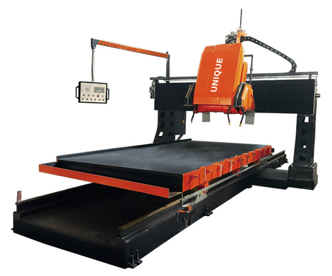 Tipo máquina de corte de pedra 600mm do pórtico do CNC do PLC do perfil do diluidor linear